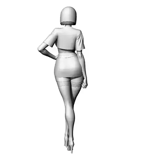 Anime Monster Lady Designer Skulptur STL Designer 