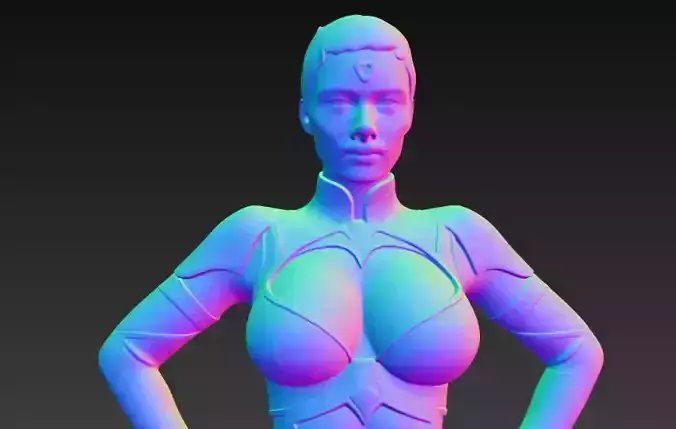 Anime Monster Lady Designer Skulptur STL Designer 