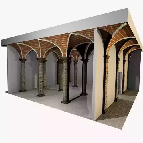 Vaulting 3-1   Romanic   500cm spaced   with thick curbs