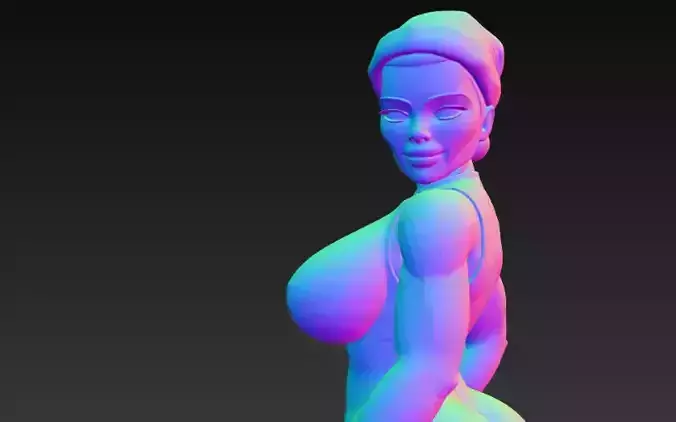 Anime Monster Lady Designer Skulptur STL Designer 