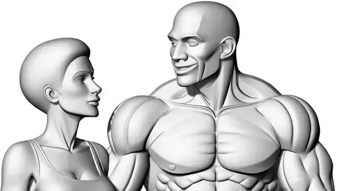 Anime Monster Lady Designer Skulptur STL Designer 