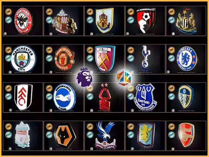 Premiere league English football teams Pack - Cinematic - Print 