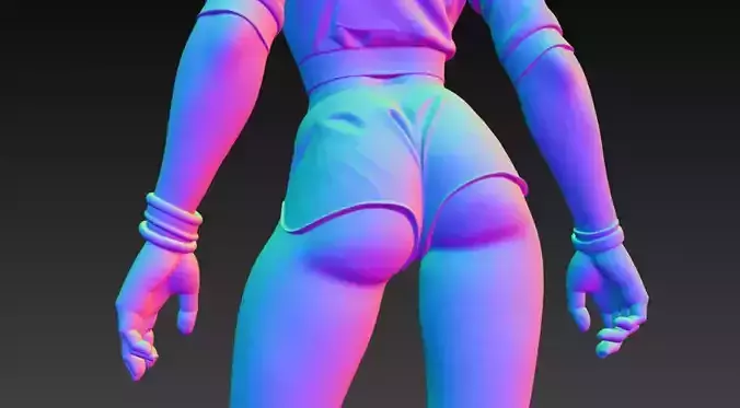 Anime Monster Lady Designer Skulptur STL Designer 