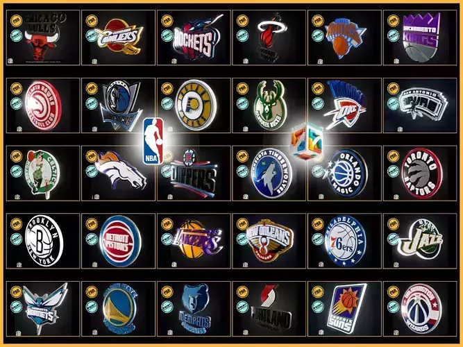 NBA Basketball teams Pack logos- Cinematic- Printable Collection