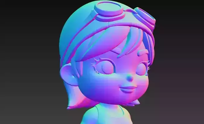 Anime Monster Lady Designer Skulptur STL Designer 