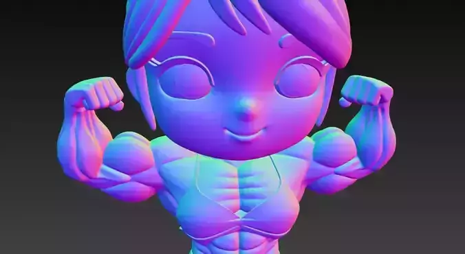 Anime Monster Lady Designer Skulptur STL Designer 