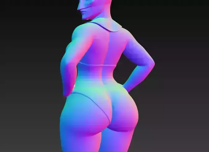 Anime Monster Lady Designer Skulptur STL Designer 