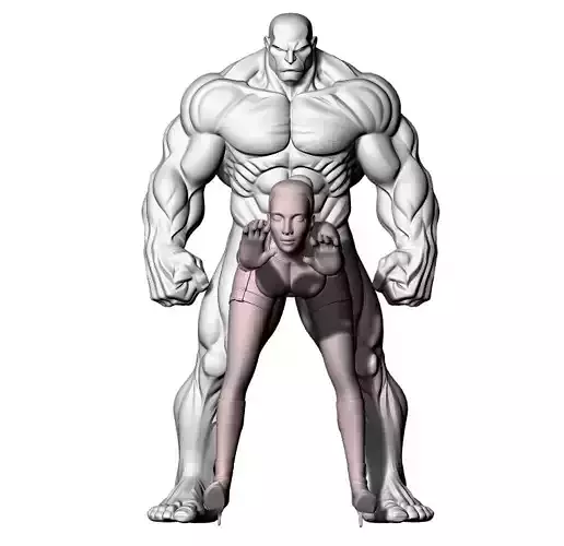 Anime Monster Lady Designer Skulptur STL Designer 