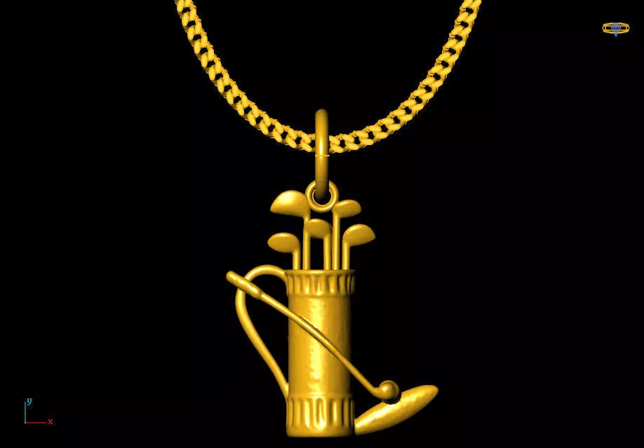 Gulf Bag pendant charms - one inch pendant Free 3D print model