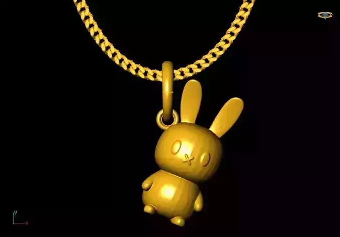 Rabbit pendant charms - one inch pendant