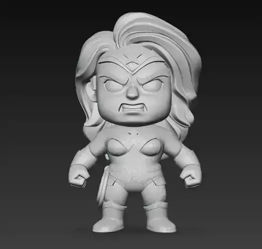 Anime Monster Lady Designer Skulptur STL Designer 