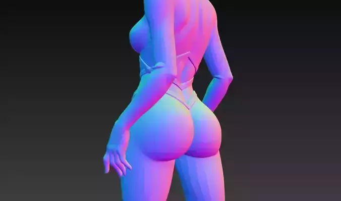 Anime Monster Lady Designer Skulptur STL Designer 