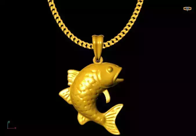Fish pendant charms - one inch pendant