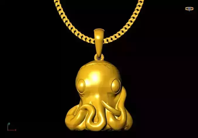 Octopus pendant charms - one inch pendant