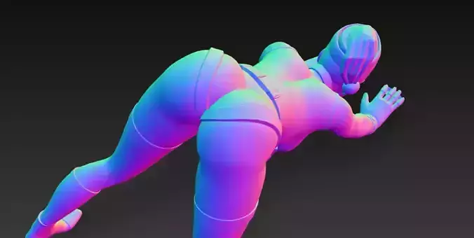 Anime Monster Lady Designer Skulptur STL Designer 