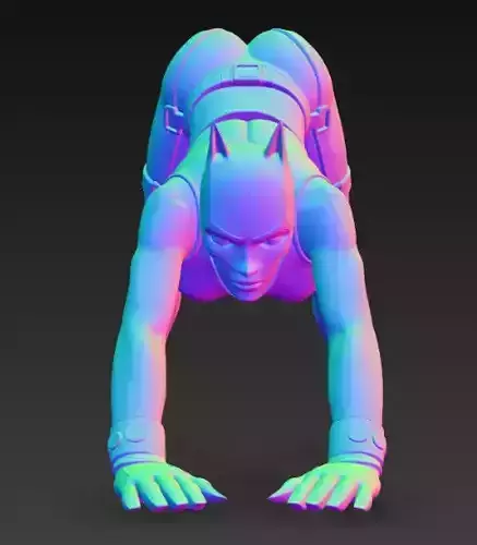 Anime Monster Lady Designer Skulptur STL Designer 