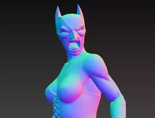 Anime Monster Lady Designer Skulptur STL Designer 