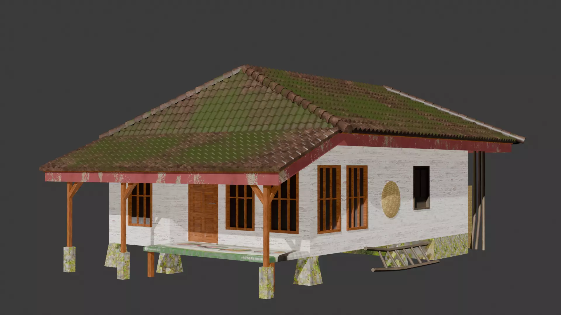 Indonesia Sundanesse Village House Low-poly 3D model