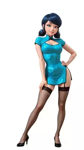  Adult Marinette Dupain cheng china dress  cheongsam qipao