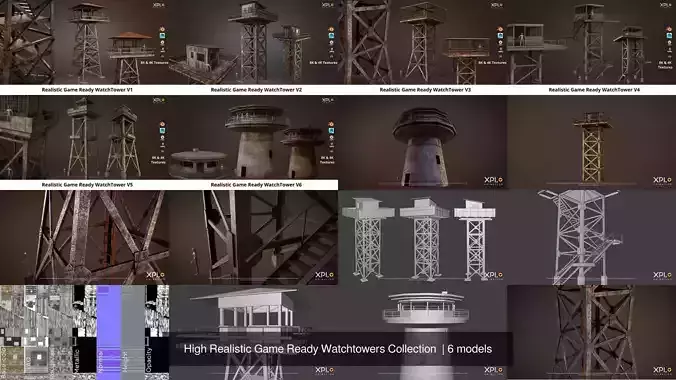 High Realistic Game Ready Watchtowers Collection 