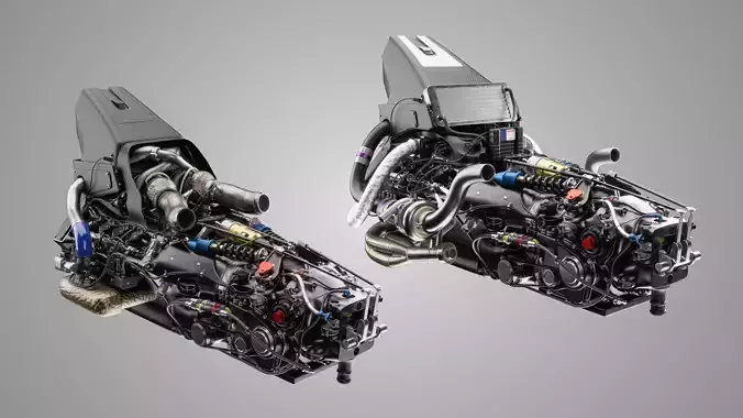 Twin Turbo Hybrid V8 LMH LMDh Engine - Exhaust Layout Pack