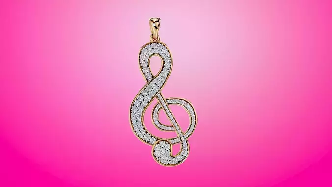 Crescendo Clef Pendant