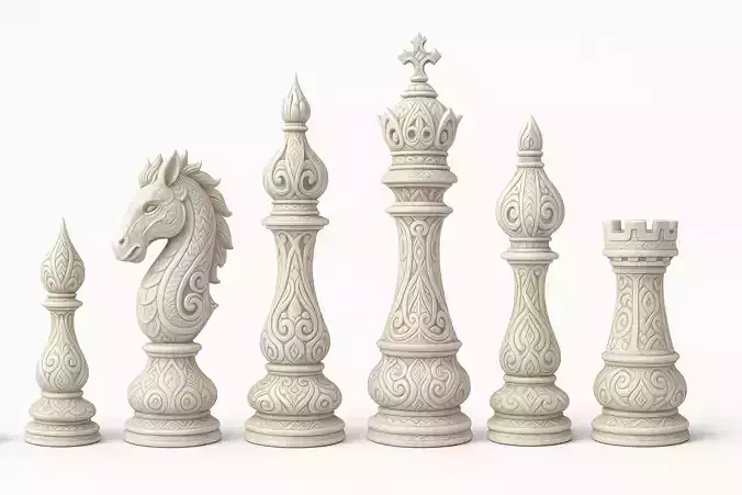 Elite Ornamental Chess Set