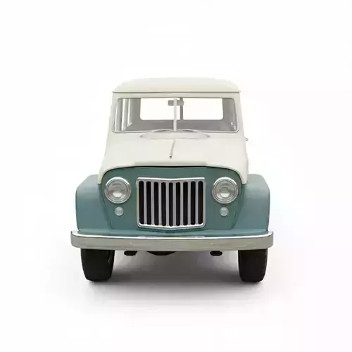 Vintage Utility Wagon Low-poly 3D model 2