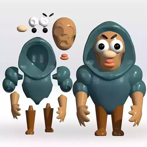 61 meme STL 3D Model Split Parts Fanart