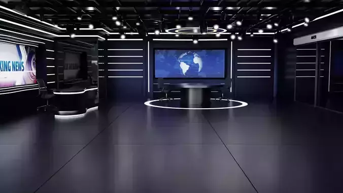 Virtual TV News Studio