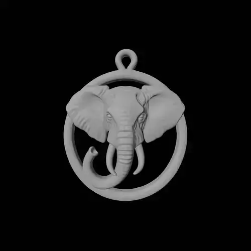 Elephant Pendant Medallion
