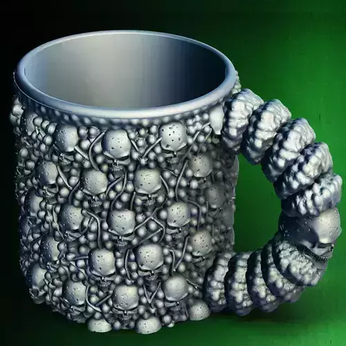  Spooky Skull Mug Koozie 3D Printer STL File