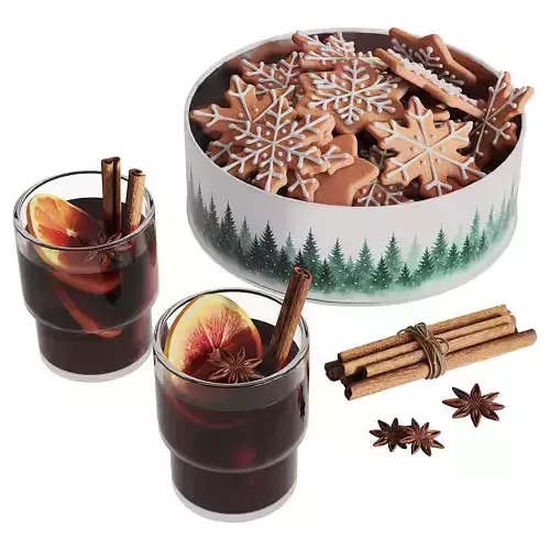 Mulled wine and New Year cookies