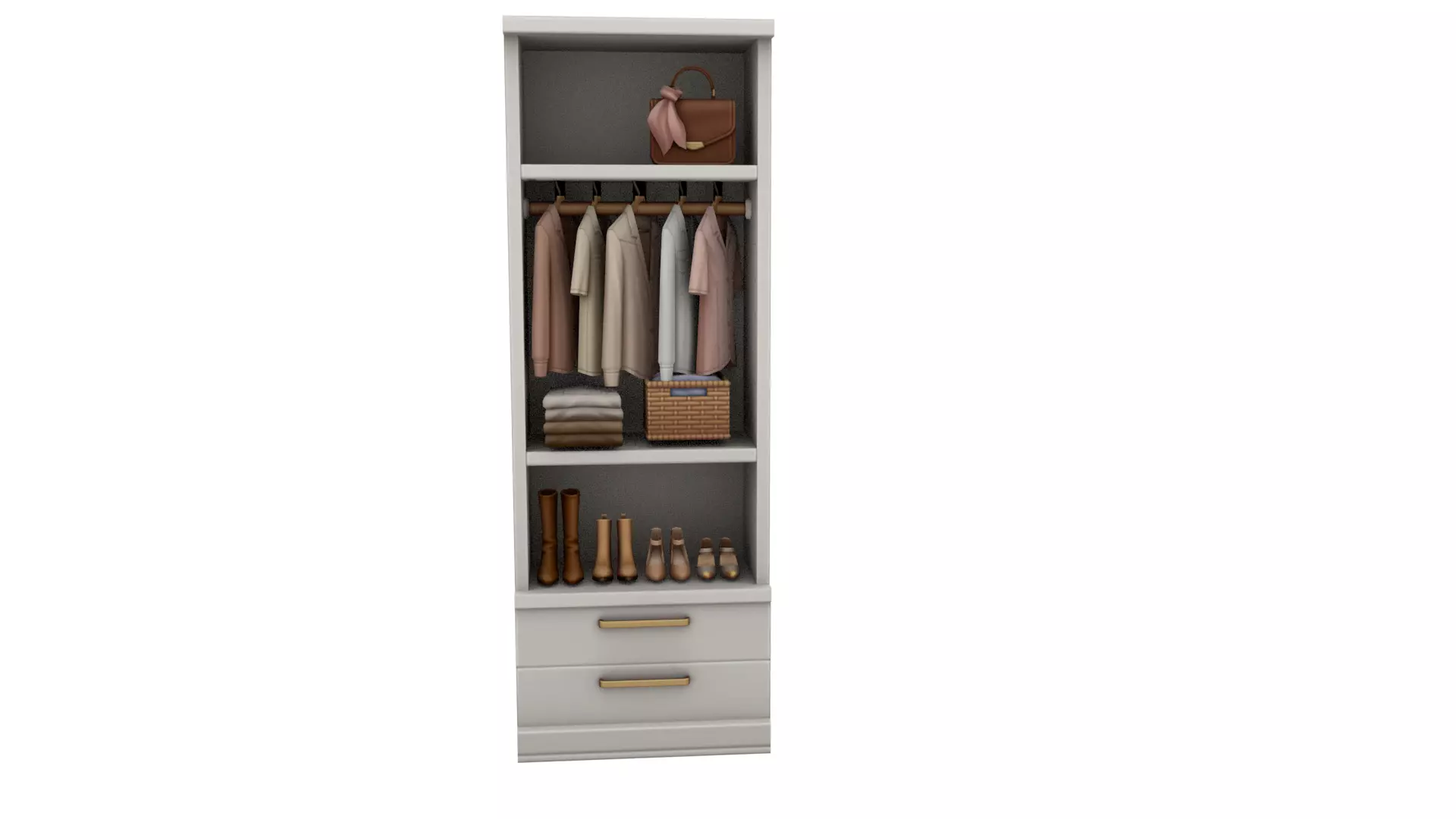 Closet Wardrobe Low-poly 3D model