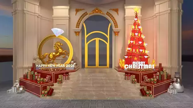 DECOR MARY CHRISTMAS AND NEW YEAR