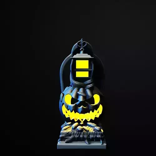 Infested Pumpkin Tambstone Lamp 3D Printable STL File
