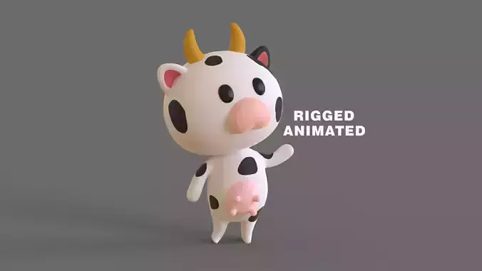 Little Funny Cow Animated