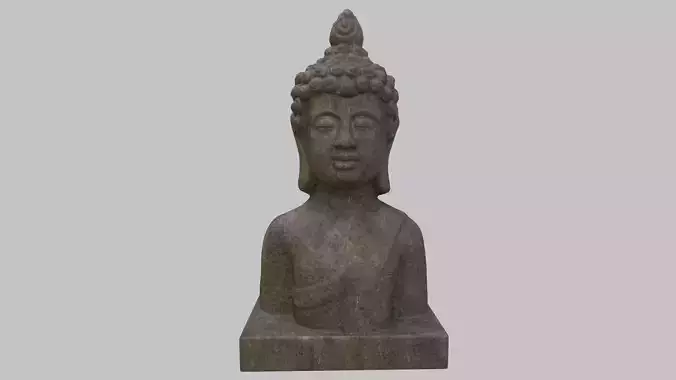 buddha sculpture statue hi poly