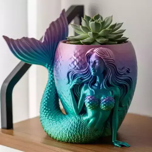 mermaid pot
