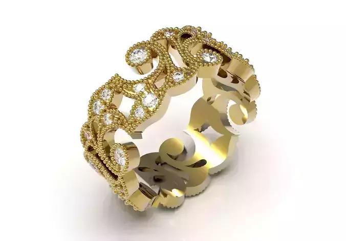 Full Eternity Band cad stl 3d Ring Design rr0060