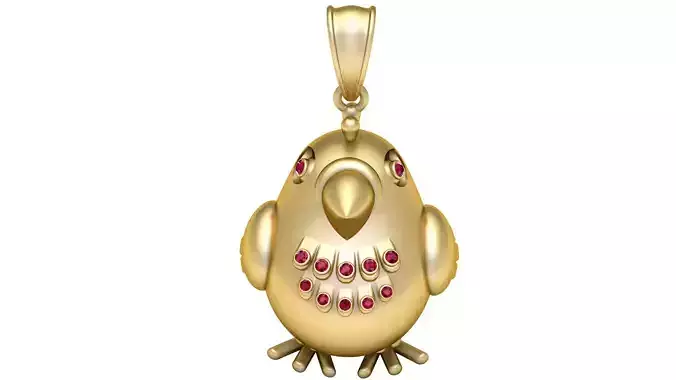 Bird Animal Pendant  3D Printable Model