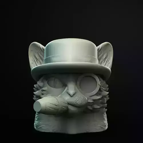 Cigar Corsair Cat Planter 3D Printable STL File