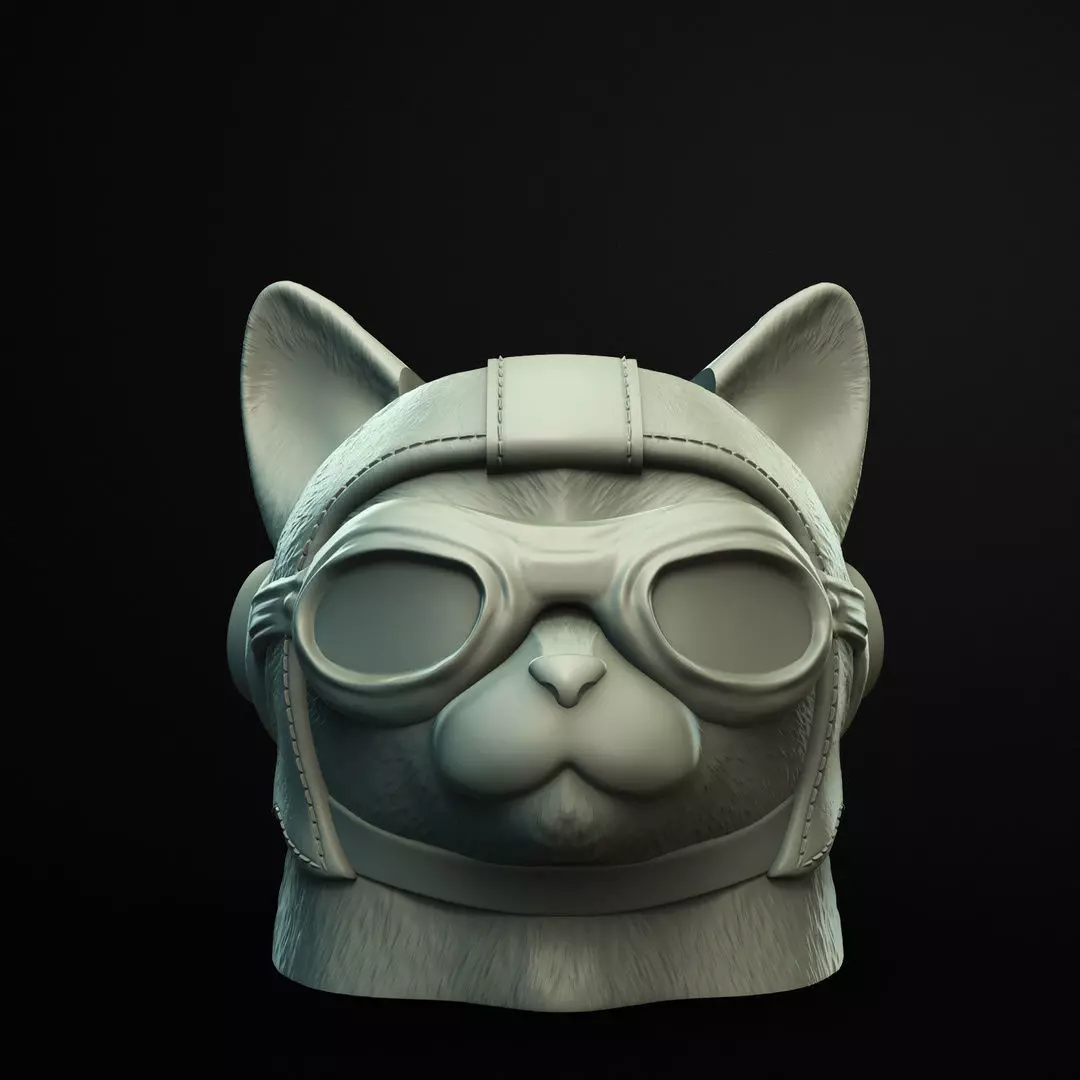 Pro Pilot Cat Planter 3D Printable STL File 3D print model