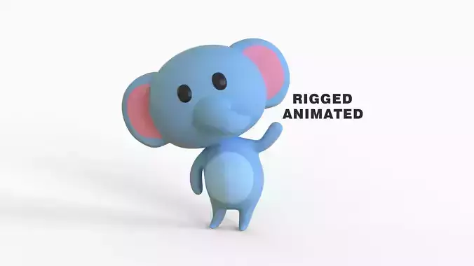 Little Funny Elephant Animated