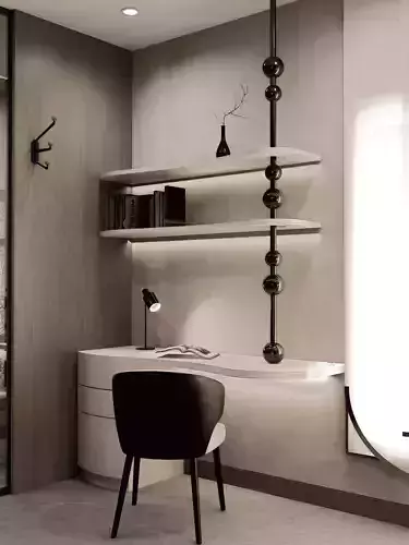 MODERN LIBRARY ROOM WITH MINIMALIST TOUCH