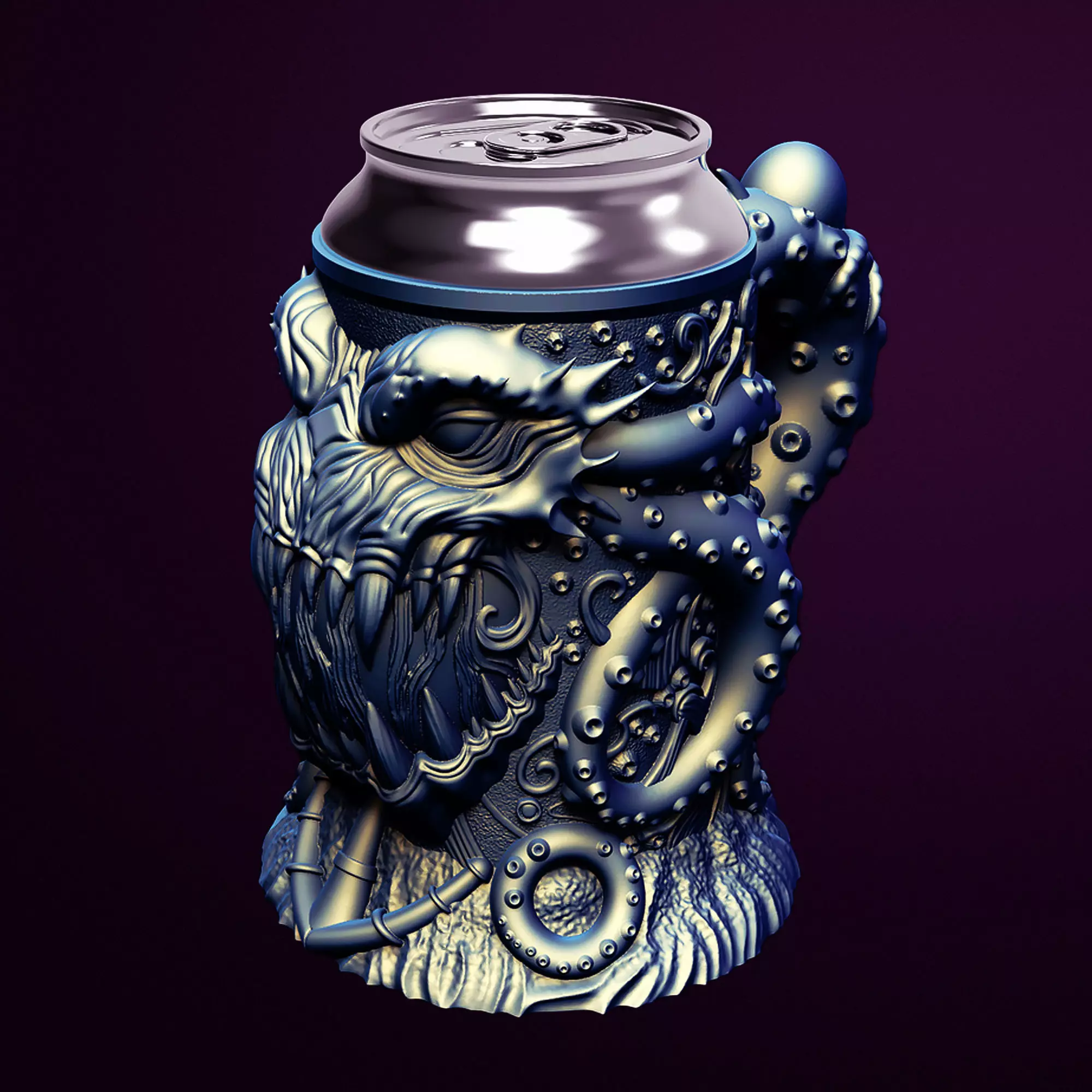 Leviathans Grasp Can Holder 3D Printable STL File 3D print model