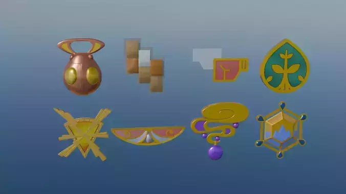 Pokemon Kalos Gym Badges