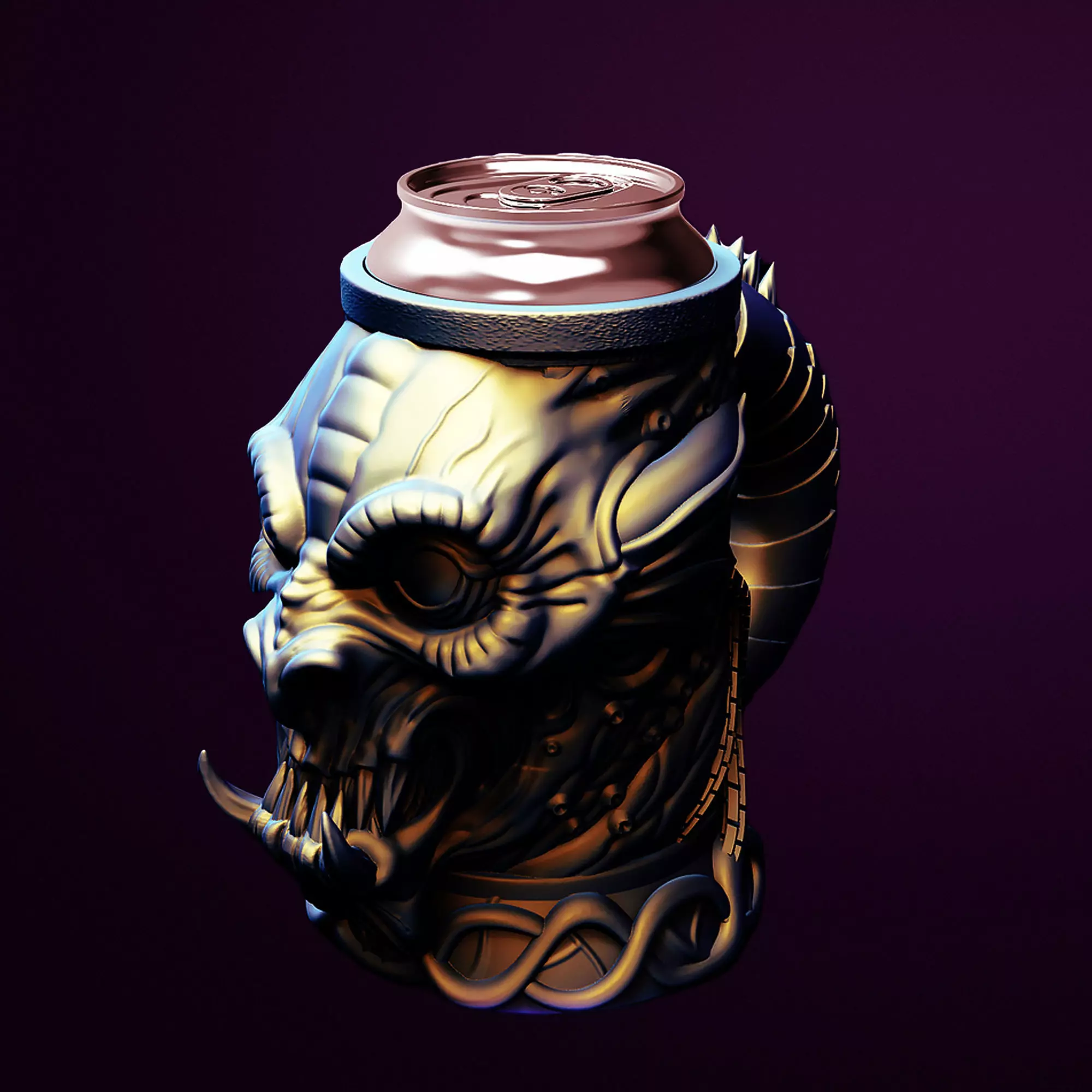 The Drowend Demon Can Holder 3D Printable STL File 3D print model