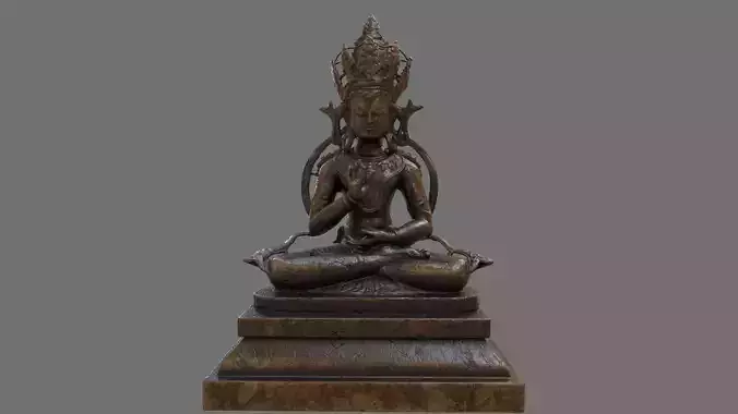 buddha sculpture statue hi poly