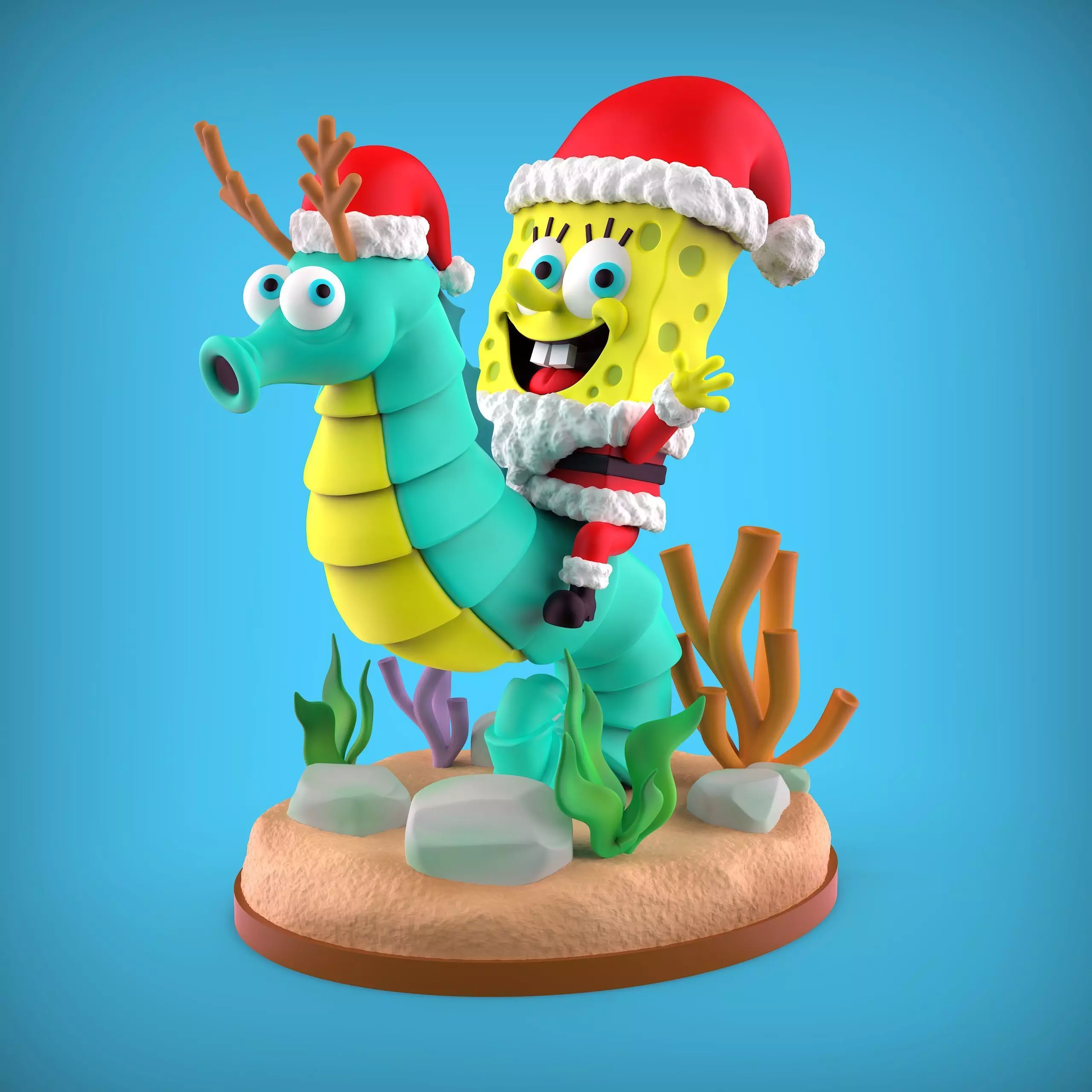 CHRISTMAS SPONGEBOB 3D print model